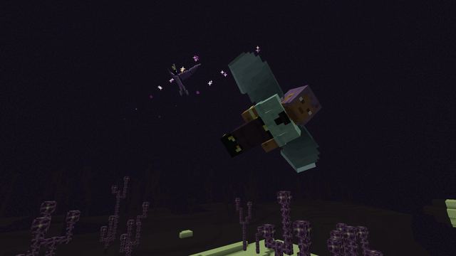 A Wingshear screeches beside an elytra glider