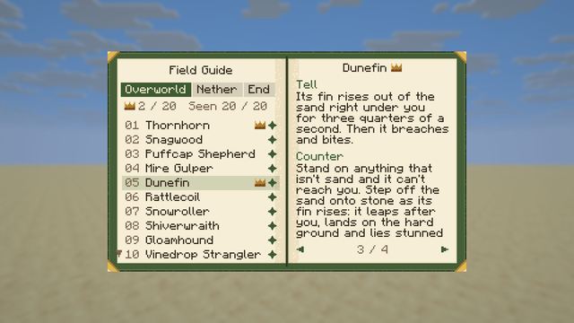 The Field Guide: the Dunefin's tell and counter